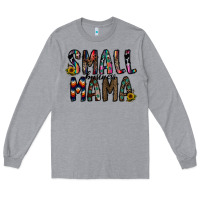 Heather Grey small busines mama Long Sleeve Tee - CowhideDigitalArt