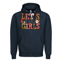 Navy let's do this girls baseball Zipper Hoodie - Jasminsmagicworld