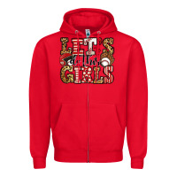 Red let's do this girls baseball Zipper Hoodie - Jasminsmagicworld