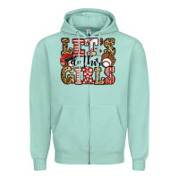 Seafoam let's do this girls baseball Zipper Hoodie - Jasminsmagicworld