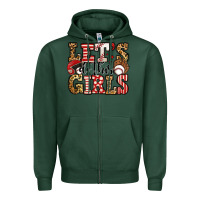 Sports Green let's do this girls baseball Zipper Hoodie - Jasminsmagicworld