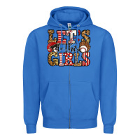 True Royal let's do this girls baseball Zipper Hoodie - Jasminsmagicworld