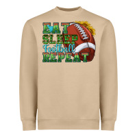 Mushroom eat sleep football repeat Heavyweight Sweatshirt - texasbilliewilder