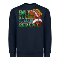 Navy eat sleep football repeat Heavyweight Sweatshirt - texasbilliewilder
