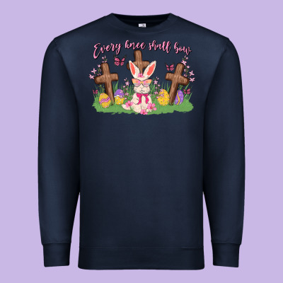 Every Knee Shall Bow Premium Sweatshirt Designed By Maliassmallbusiness