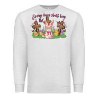 Oatmeal Heather every knee shall bow Premium Sweatshirt - MaliasSmallBusiness