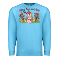 Ocean Blue every knee shall bow Premium Sweatshirt - MaliasSmallBusiness