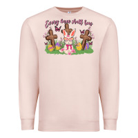 Pale Pink every knee shall bow Premium Sweatshirt - MaliasSmallBusiness