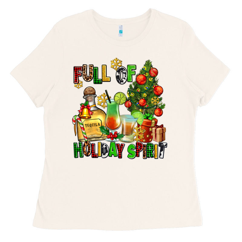 Full Of Holiday Spirit Ladies Tee by AdoDesignShop | Teevron