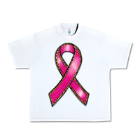 White breast cancer ribbon Urban Heavy Tee - RanaPortraitStore