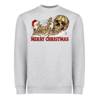 Heather Grey Merry christmas skeleton Heavyweight Sweatshirt - RanaPortraitStore