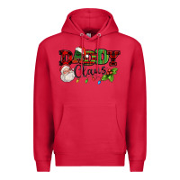 Cardinal Daddy Claus Santa Christmas lights and holly Premium Hoodie - NancyCooperArtShop