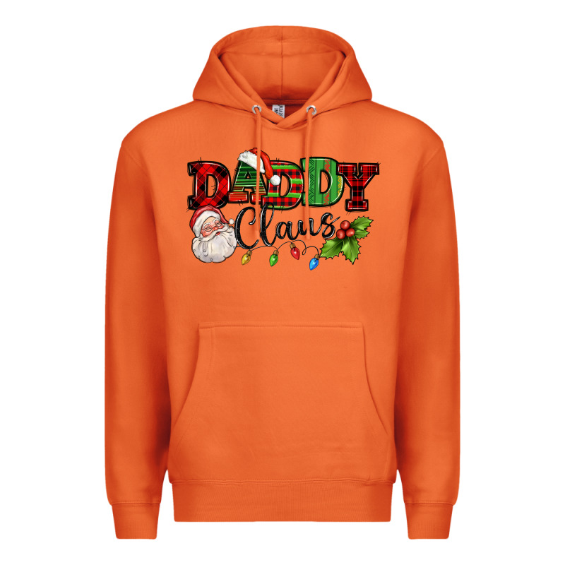 Daddy Claus Santa Christmas Lights And Holly Premium Hoodie by NancyCooperArtShop | Teevron