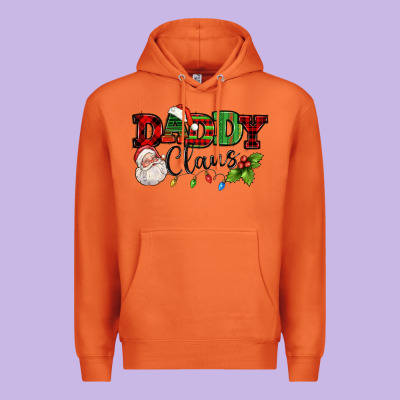 Daddy Claus Santa Christmas Lights And Holly Premium Hoodie Designed By Nancycooperartshop