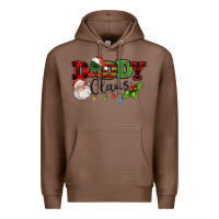 Chestnut Daddy Claus Santa Christmas lights and holly Premium Hoodie - NancyCooperArtShop