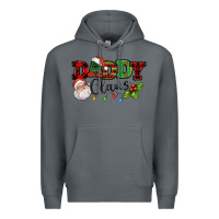 Rock Daddy Claus Santa Christmas lights and holly Premium Hoodie - NancyCooperArtShop