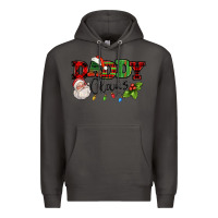 Smoke Daddy Claus Santa Christmas lights and holly Premium Hoodie - NancyCooperArtShop