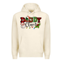 Tofu Daddy Claus Santa Christmas lights and holly Premium Hoodie - NancyCooperArtShop