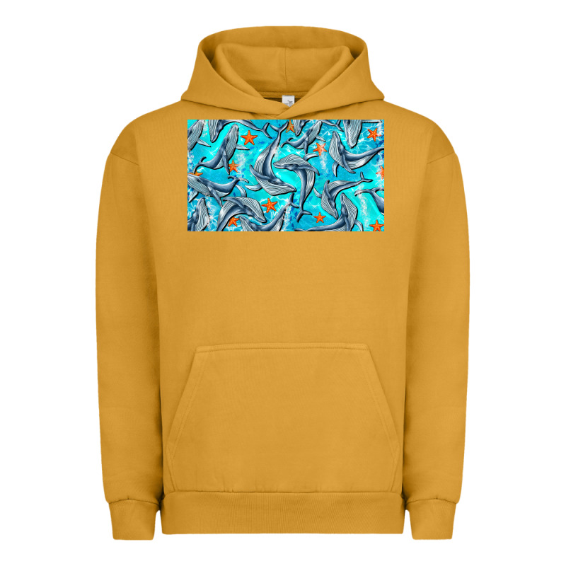Humpback Whale  Cup Urban Hoodie by BarkalooDesign | Teevron