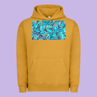 Humpback Whale  Cup Urban Hoodie Designed By Barkaloodesign