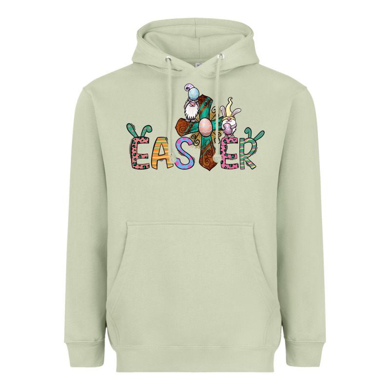 Cross Rabbit Easter Gnomes Heavyweight Hoodie by Jasminsmagicworld | Teevron