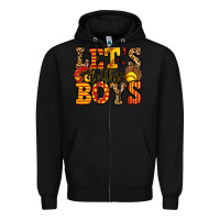 Black let's do this boys softball Zipper Hoodie - Jasminsmagicworld