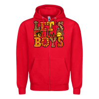 Red let's do this boys softball Zipper Hoodie - Jasminsmagicworld