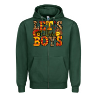 Sports Green let's do this boys softball Zipper Hoodie - Jasminsmagicworld