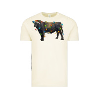 Vintage Arctic christmas black angus bull with christmas lights Vintage Tee - RanaPortraitStore