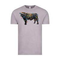 Vintage Zinc christmas black angus bull with christmas lights Vintage Tee - RanaPortraitStore