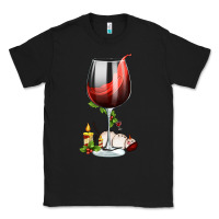 Black christmas wine glass Classic Tee - FaDigitalArtStudio