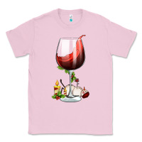 Bubblegum Pink christmas wine glass Classic Tee - FaDigitalArtStudio