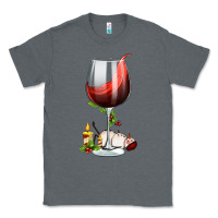 Charcoal Heather christmas wine glass Classic Tee - FaDigitalArtStudio