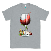Heather Grey christmas wine glass Classic Tee - FaDigitalArtStudio