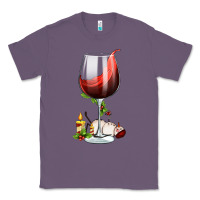 Lavender christmas wine glass Classic Tee - FaDigitalArtStudio