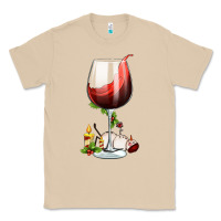 Mushroom christmas wine glass Classic Tee - FaDigitalArtStudio