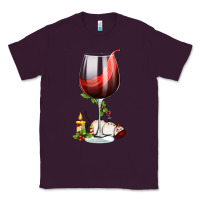 Plum christmas wine glass Classic Tee - FaDigitalArtStudio