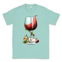 Seafoam christmas wine glass Classic Tee - FaDigitalArtStudio