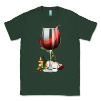Sports Green christmas wine glass Classic Tee - FaDigitalArtStudio