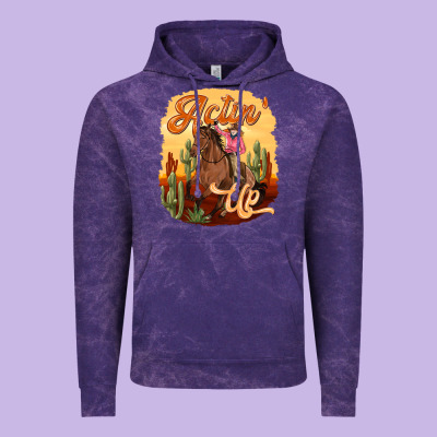 Vintage Hoodie cowgirl actin up