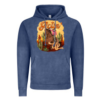 Vintage Denim cowgirl actin up Vintage Hoodie - texasbilliewilder