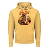 Vintage Mustard cowgirl actin up Vintage Hoodie - texasbilliewilder