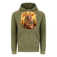 Vintage Olive cowgirl actin up Vintage Hoodie - texasbilliewilder