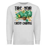 Dove Grey take your lucky charms Premium Sweatshirt - MaliasSmallBusiness