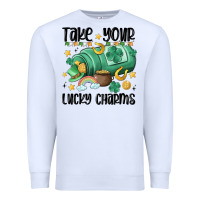 White take your lucky charms Premium Sweatshirt - MaliasSmallBusiness