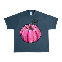 Midnight Navy breast cancer awereness pumpkin Urban Heavy Tee - RanaPortraitStore