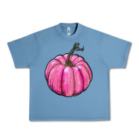 Pebble Blue breast cancer awereness pumpkin Urban Heavy Tee - RanaPortraitStore