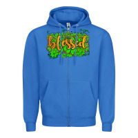 True Royal blessed with  shamrocks Zipper Hoodie - AdoDesignShop