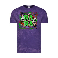 Cloud Purple soccer nana with leopard Vintage Tee - Zillion Design Studio
