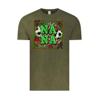 Vintage Olive soccer nana with leopard Vintage Tee - Zillion Design Studio